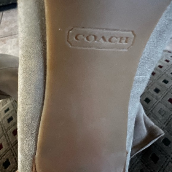 Coach Sede Ankle Boots Foldover Heeled Booties shoes EST 1041 | Size:7.5 B| - Picture 10 of 11